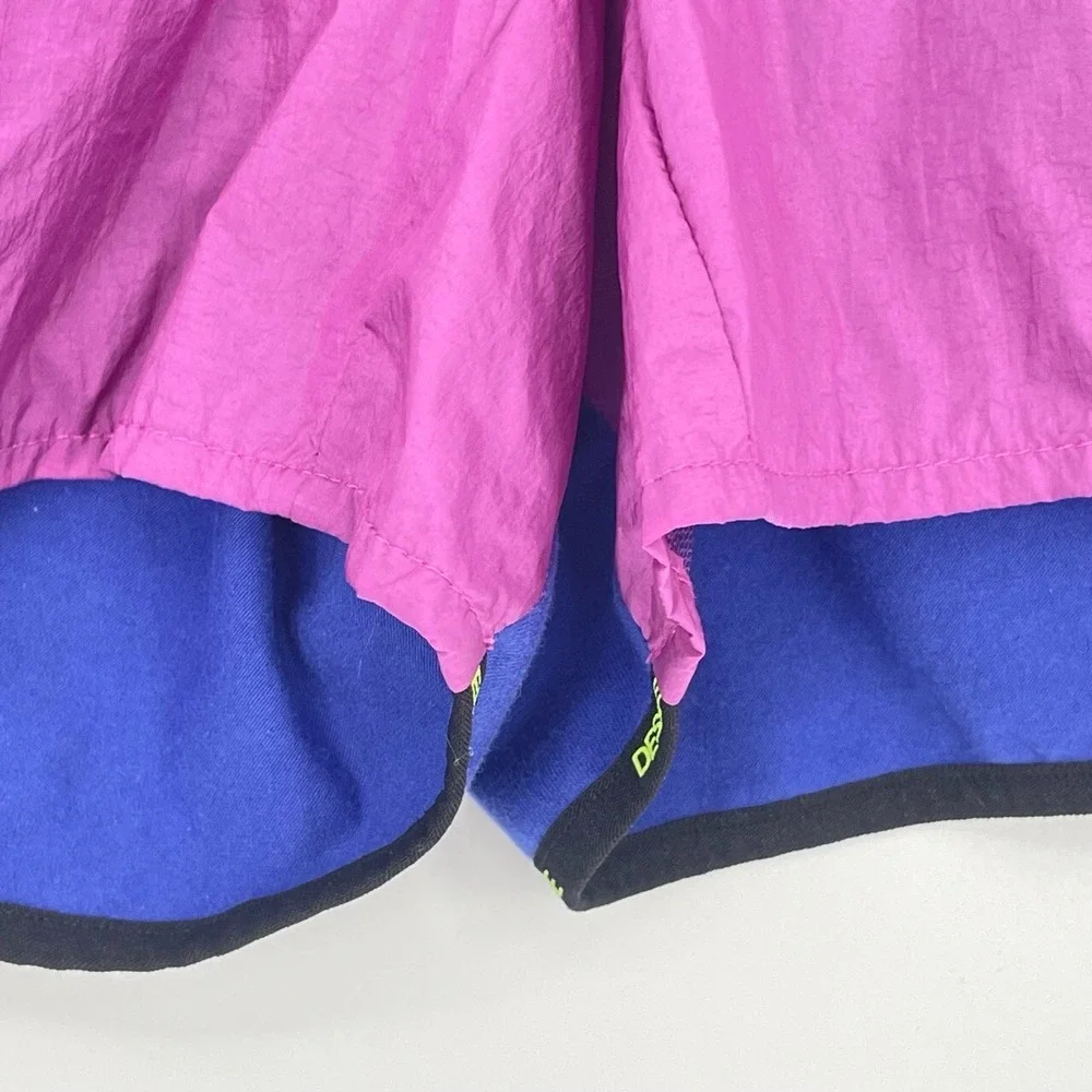 Descente Women's Purple & Blue Colorblock Logo Sporty Shorts Size XS